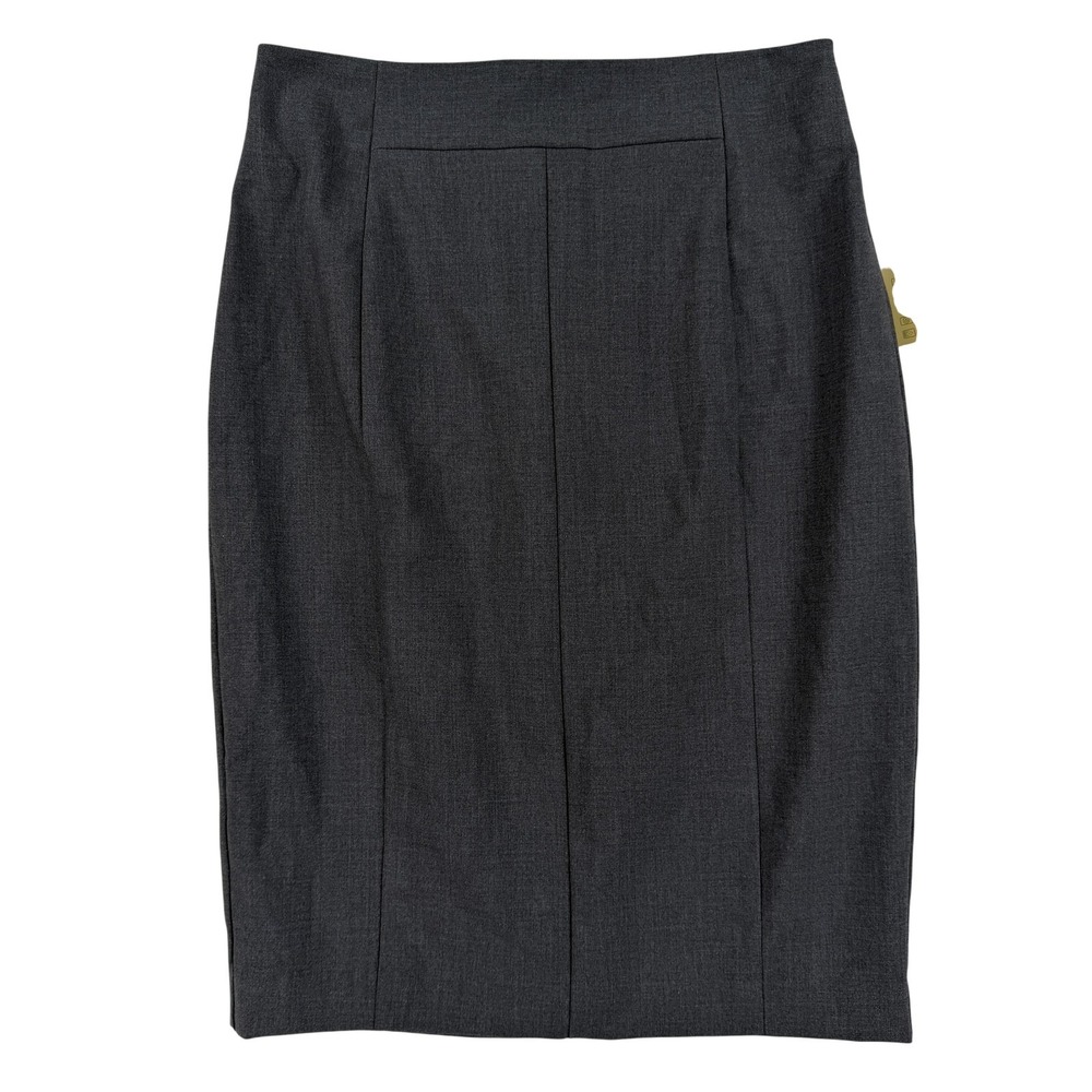 Worthington Skirt Womens 8 Gray Pencil Lined Back Slit Stretch‎ Career NWT